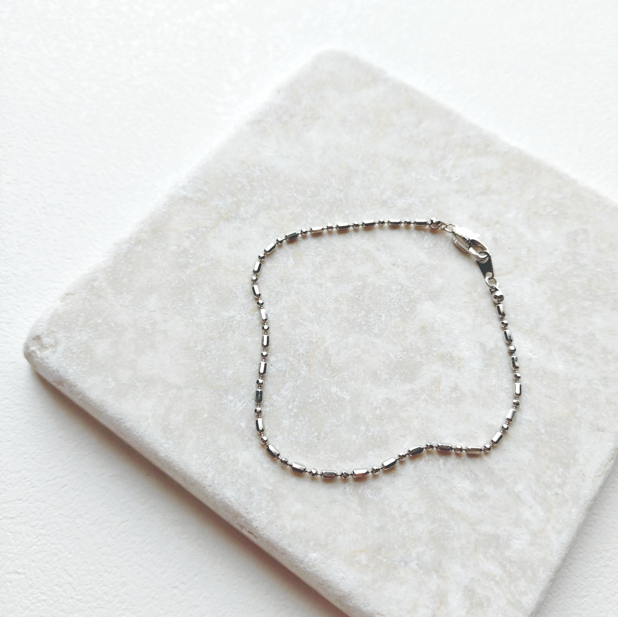 Cylinder Ball Chain Bracelet/Silver Color | 3枚目